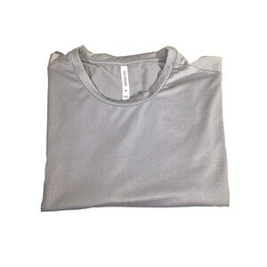 Ten Thousand Men's Gray Perforated Stretch Performance Athletic T Shirt Sz M